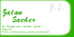 zalan sacher business card